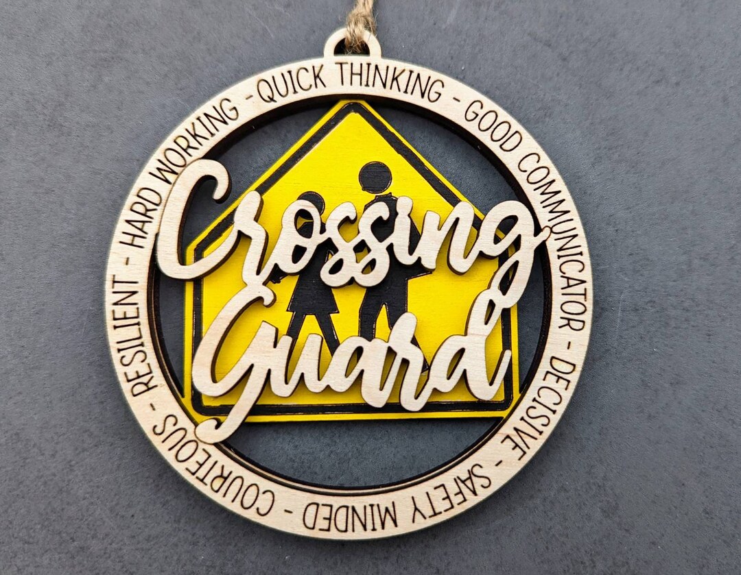 School Crossing Guard Svg, Crossing Guard Digital File, Car Charm Svg