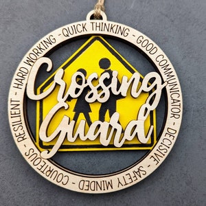 School Crossing guard svg, Crossing Guard Digital File, Car charm svg, Cut and score Glowforge Digital Download