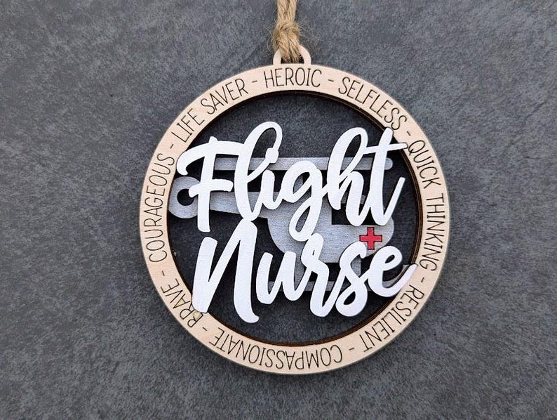 Flight Medic and Flight Nurse Svg, Ornament or Car Charm Svg, Gift for ...