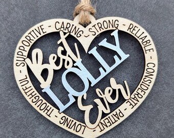 Best Lolly Ever SVG Digital file - Heart and Circle Grandma ornament gift (Digital Download)
