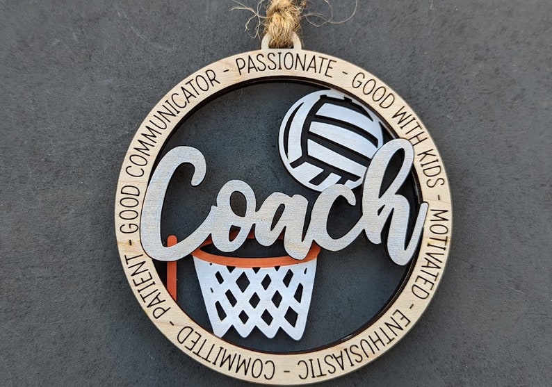 Netball Svg Gift for Netball Coach. Ornament or Car Charm Etsy