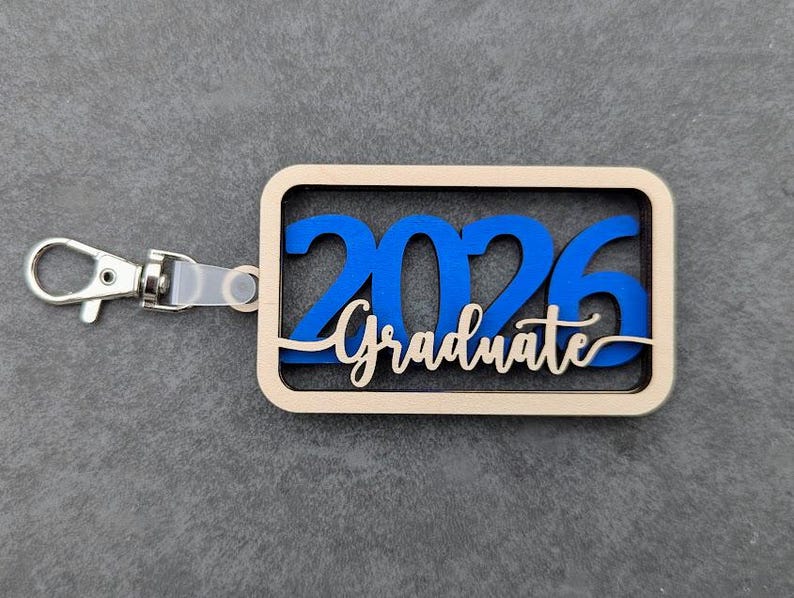 2026-2030 Graduate Keychain Bundle SVG, Double Layer Keychain Laser Cut ...