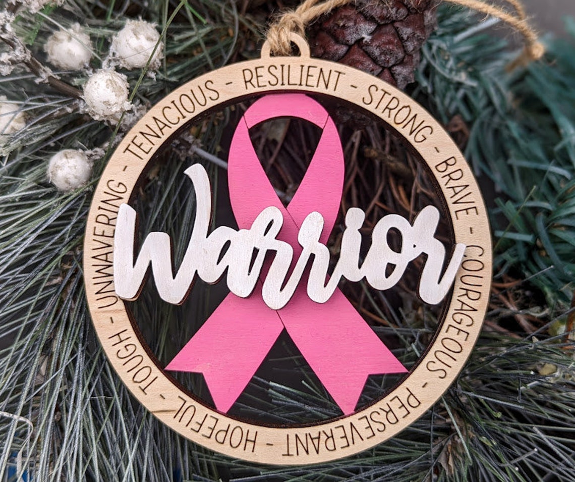 Breast Cancer Awareness Svg, Wall Hanging or Ornament Digital File ...