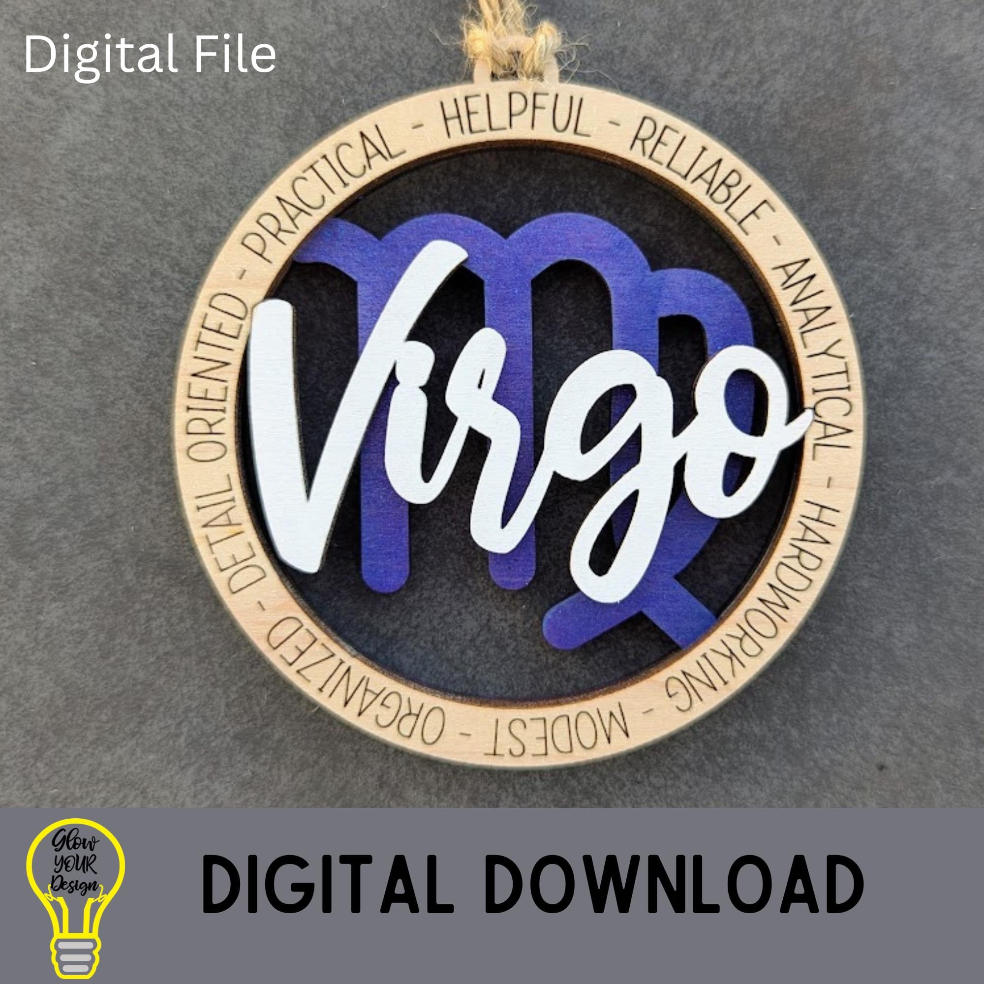 カタログギフト VIRGO Virgo the Maiden Zodiac Ornament SVG - Astrology Sign Cut File