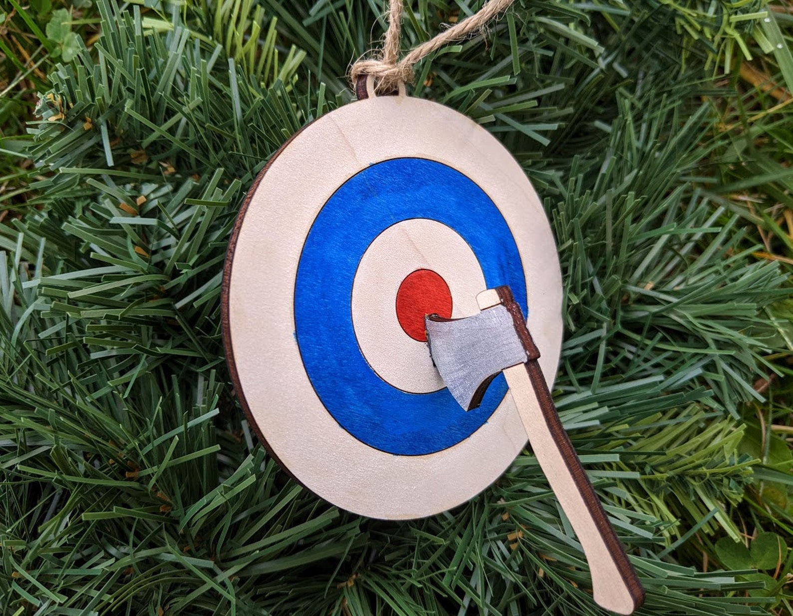 Axe Throwing Ornament Svg Target and Ax Svg Axe Thrower Gift Etsy