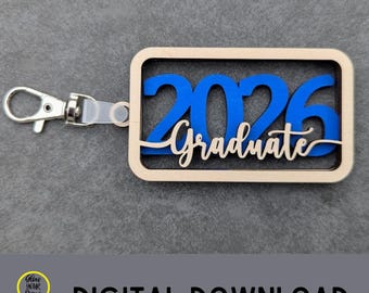 2026 Graduate Keychain SVG, Keychain laser Cut File, Digital Download