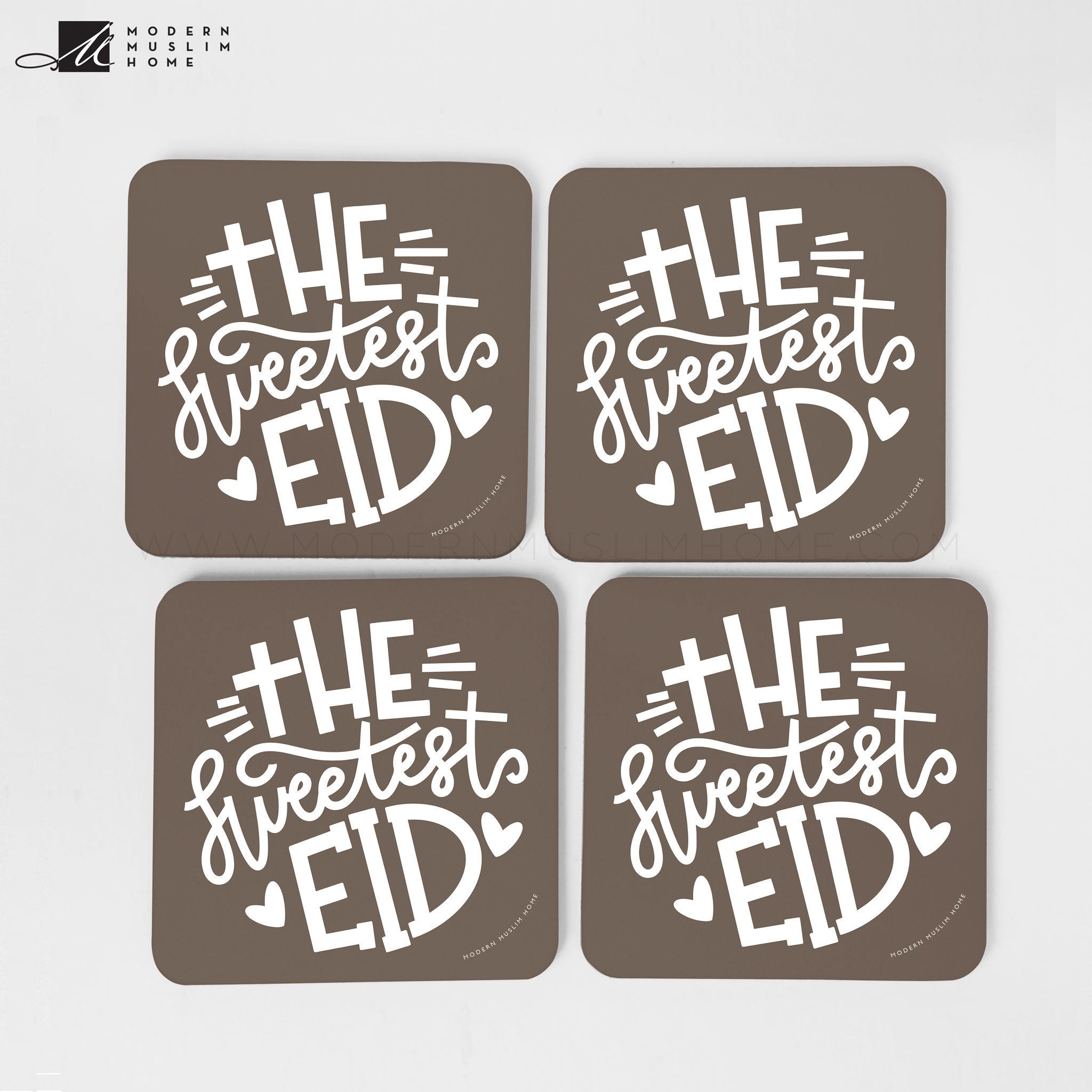 The Sweetest Eid [SET OF 4] Coasters, Islamic Coasters, Muslim Ramadan ...