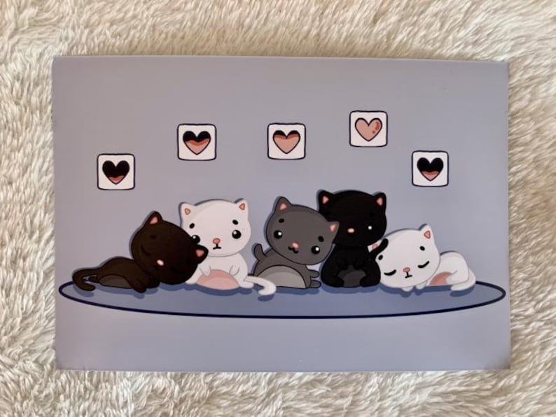 print 10x15cm Illustration of cute cats