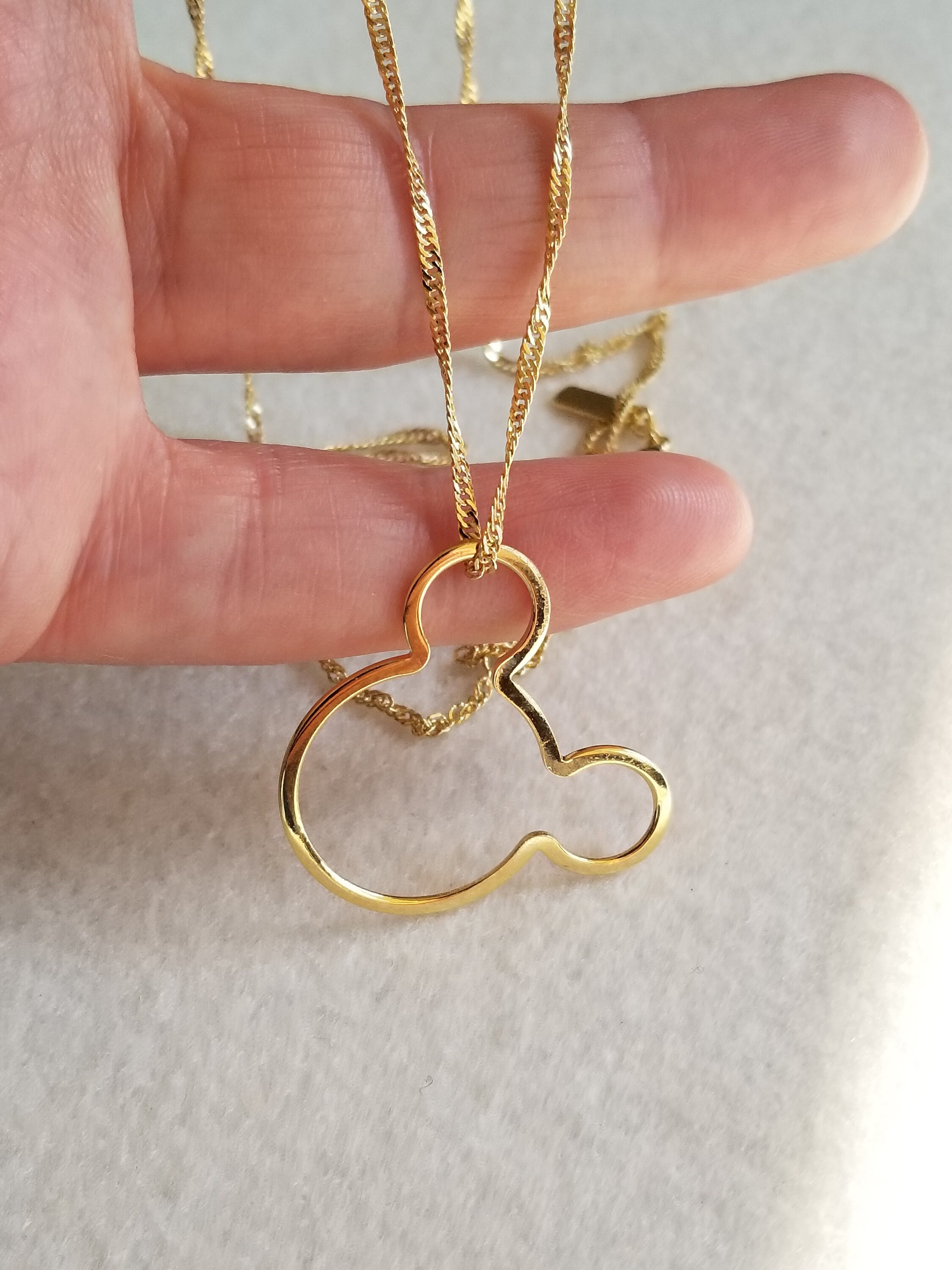 14K Gold filled mickey necklace Etsy