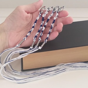 Ensemble de quatre tsitsits YHWH 10-5-6-5 avec bijoux techelet Torah Israël