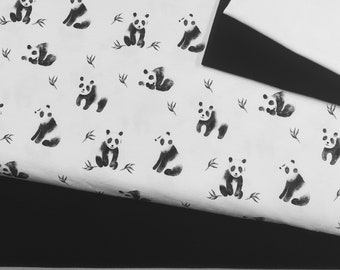 Jersey, panda, children's fabric