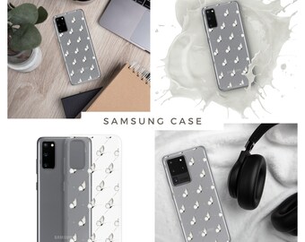 Samsung Galaxy 10,20,21,22 phone case, butterfly phone case, clear protective phone case, aesthetic phone case