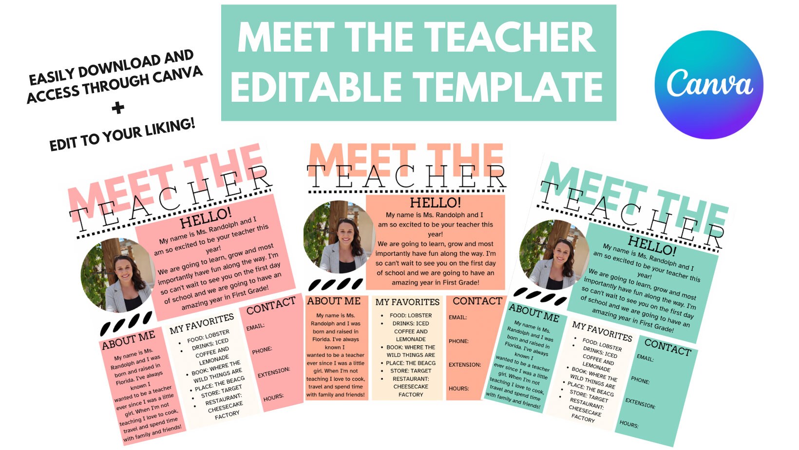 Meet the Teacher Classroom Printable Template - Etsy Australia