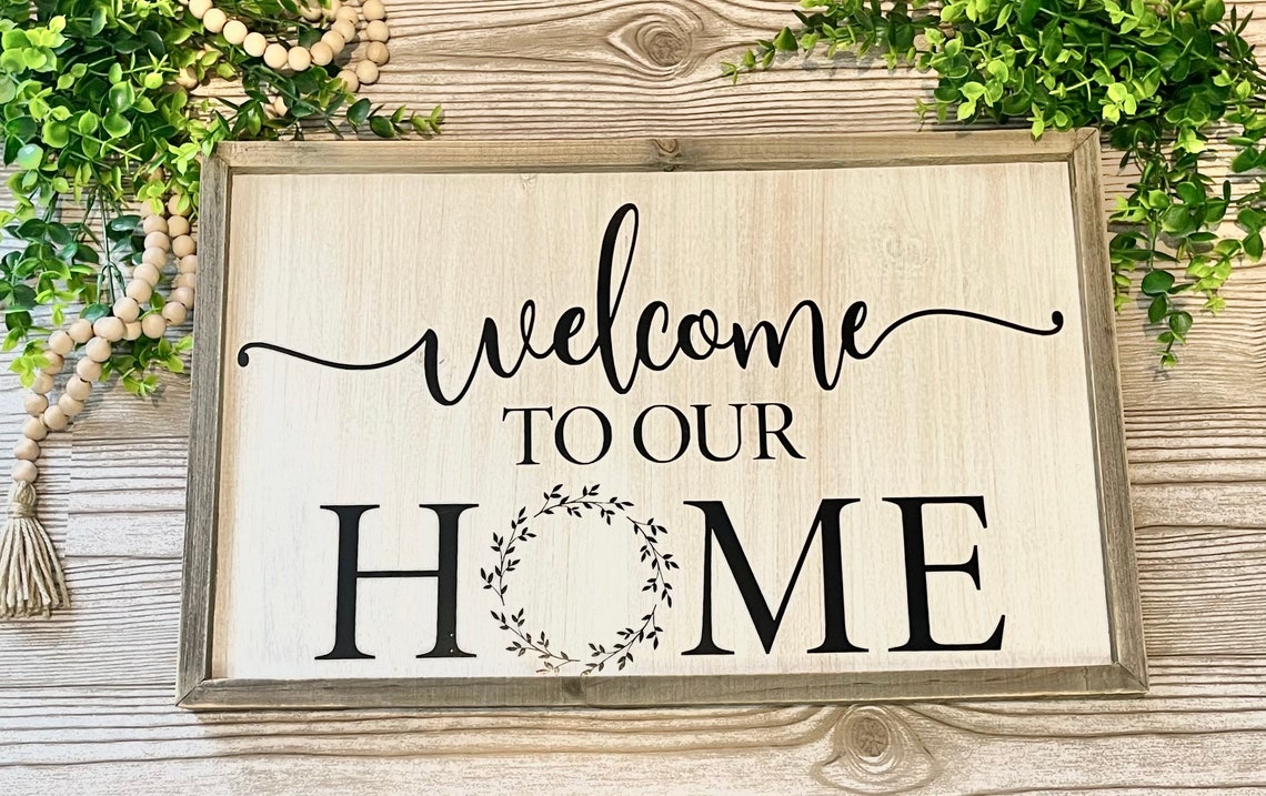 to our home sign Etsy