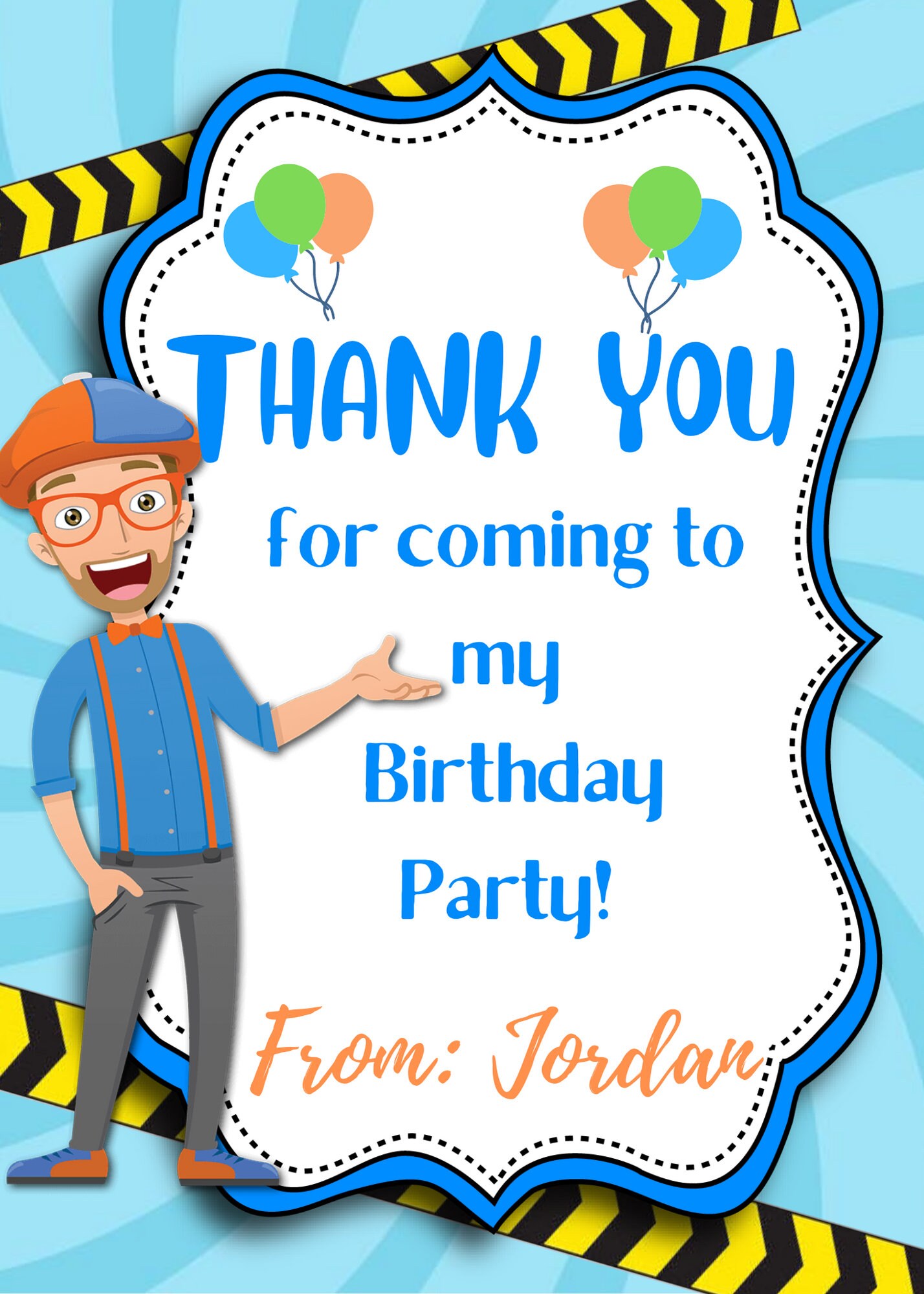 Blippi Invitation Template Kids Blippi Birthday Party Invite Etsy Canada Blippi Invitation Template Kids Blippi Birthday Party Invite Etsy Canada