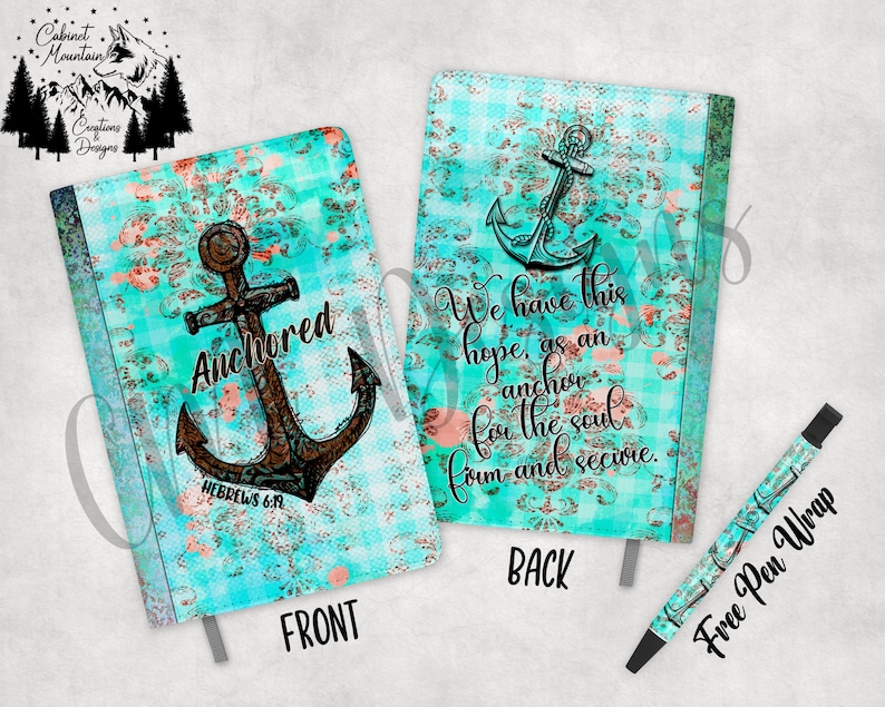 Sublimated Journal Anchored Sublimation Journal Digital Design - Etsy