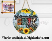 welcome to the shit show round door hanger sublimation PNG Design