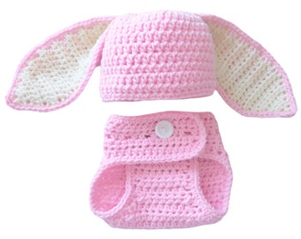 Crochet Baby Bunny Outfit Newborn 0-3 months | PATTERN ONLY | Crochet Easter Bunny outfit | Easter bunny | Crochet Baby outfit | PDF pattern