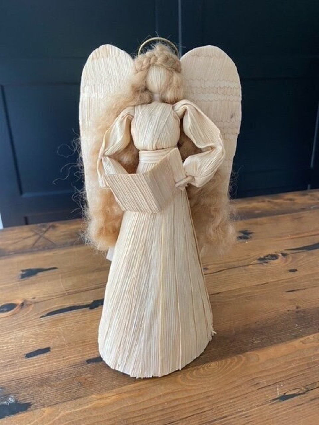 Vintage Corn Husk Angel From Cornhusk Creations Etsy