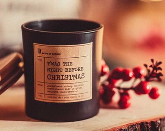 Gingerbread Christmas Candle | Winter Candle | Holiday Gift | Hand Pured Organic Soy Candles | Wooden Wick