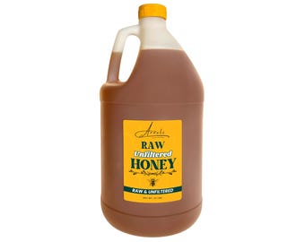 Raw Honey 1 Gallon - Bulk Honey - 12 lbs