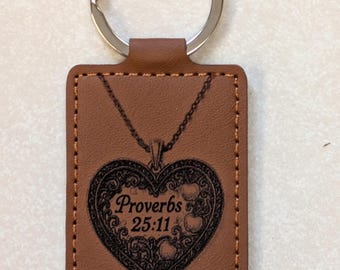 Proverbs 25:11 Keychain