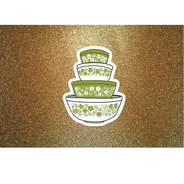 Spring Blossom Vintage Pyrex Sticker**now waterproof**