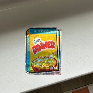 Girl Dinner Cereal Sticker