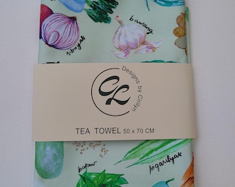 Bahay Kubo Kitchen Towel, Tea Towel