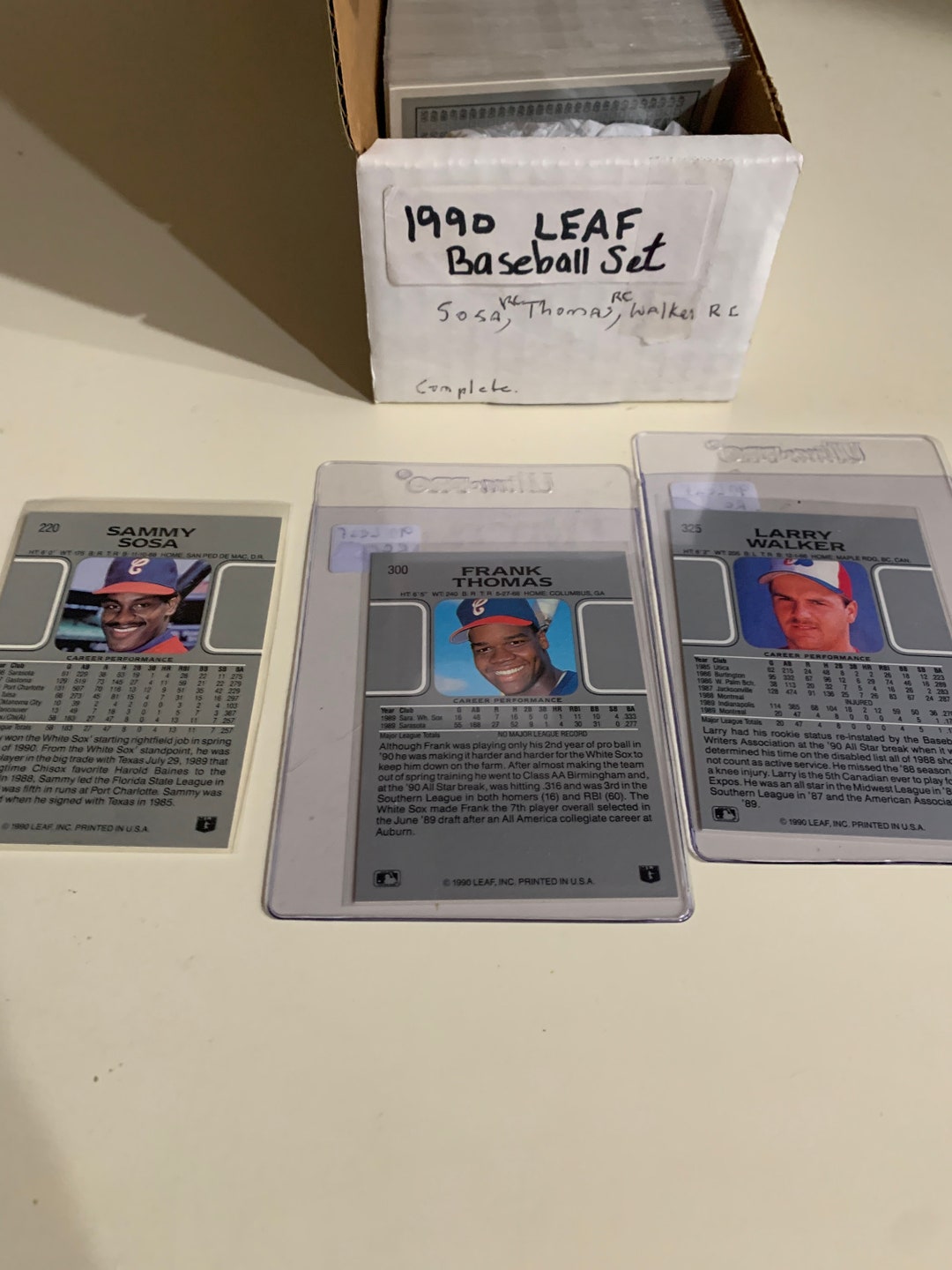 1990 Leaf Baseball Complete Set Etsy