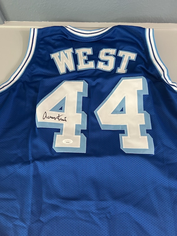 Maillot NBA Rétro Jaune Los Angeles Lakers - Signé Jerry West (JSA) - Taille XL