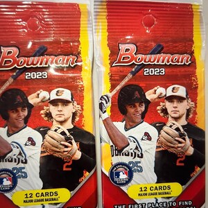 2023 Bowman Baseball Trading Cards - Lot of 2 Sealed Retail Packs