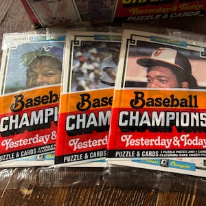 1984 Donruss Baseball Meister Gestern und Heute Puzzle und Karten. (3er Pack)