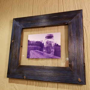 Blue Shou Sugi Ban Floating Picture Frame