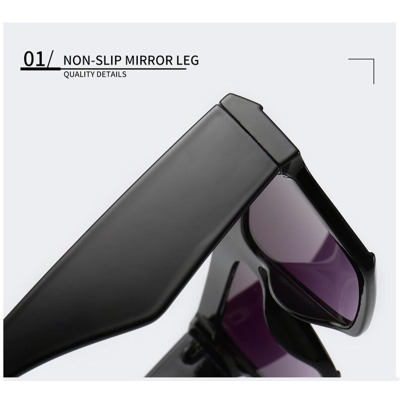 Vintage Oversized Flat Top Sunglasses Men Square Shape New Etsy