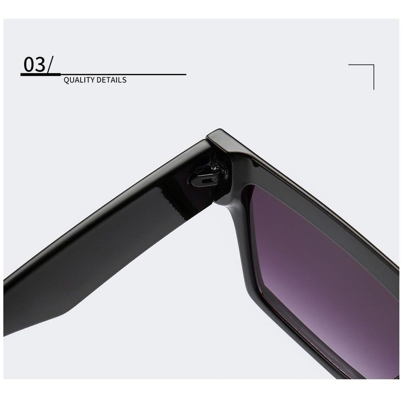 Vintage Oversized Flat Top Sunglasses Men Square Shape New Etsy