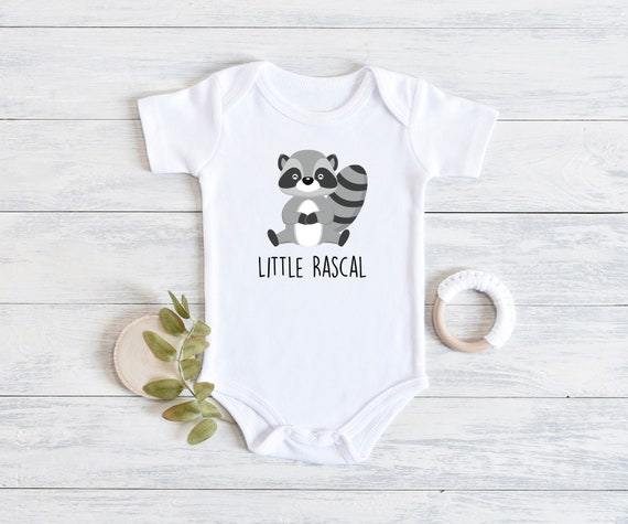 Little Rascal Raccoon Baby Onesie Bodysuit Baby Shower Gift | Etsy