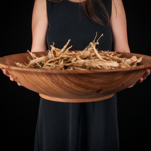extra big 55cm 21,6" ash wood fruit bowl hadcrafted handturned