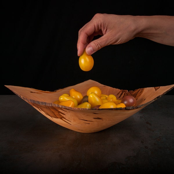 Apple tree bowl 34cm large big reclaimed wooden hardwood handturned salad fruit bowl handmade wood