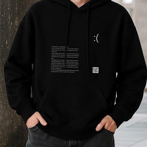 T-shirt med felskärm, rolig datorkrasch, nördkodning, IT-humortopp, programmeringsgåva, svart teknikgrafiktröja