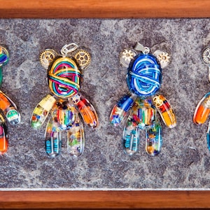 Cyberpunk Necklace with Bear Pendant, Unique Circuit Necklace, IT Tech Necklace, Chic Gift for Techie, Cool Accessories for Tech Lover