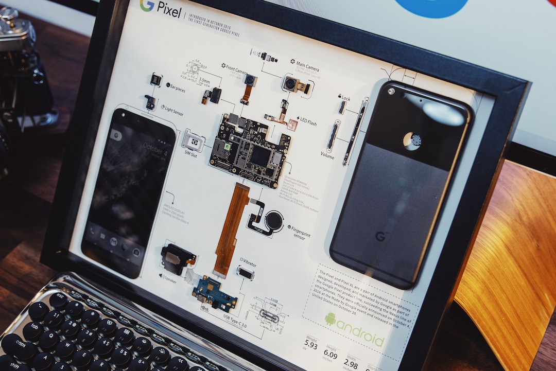 Disassembled Google Pixel 1st Gen, Disassemble Frame Art
