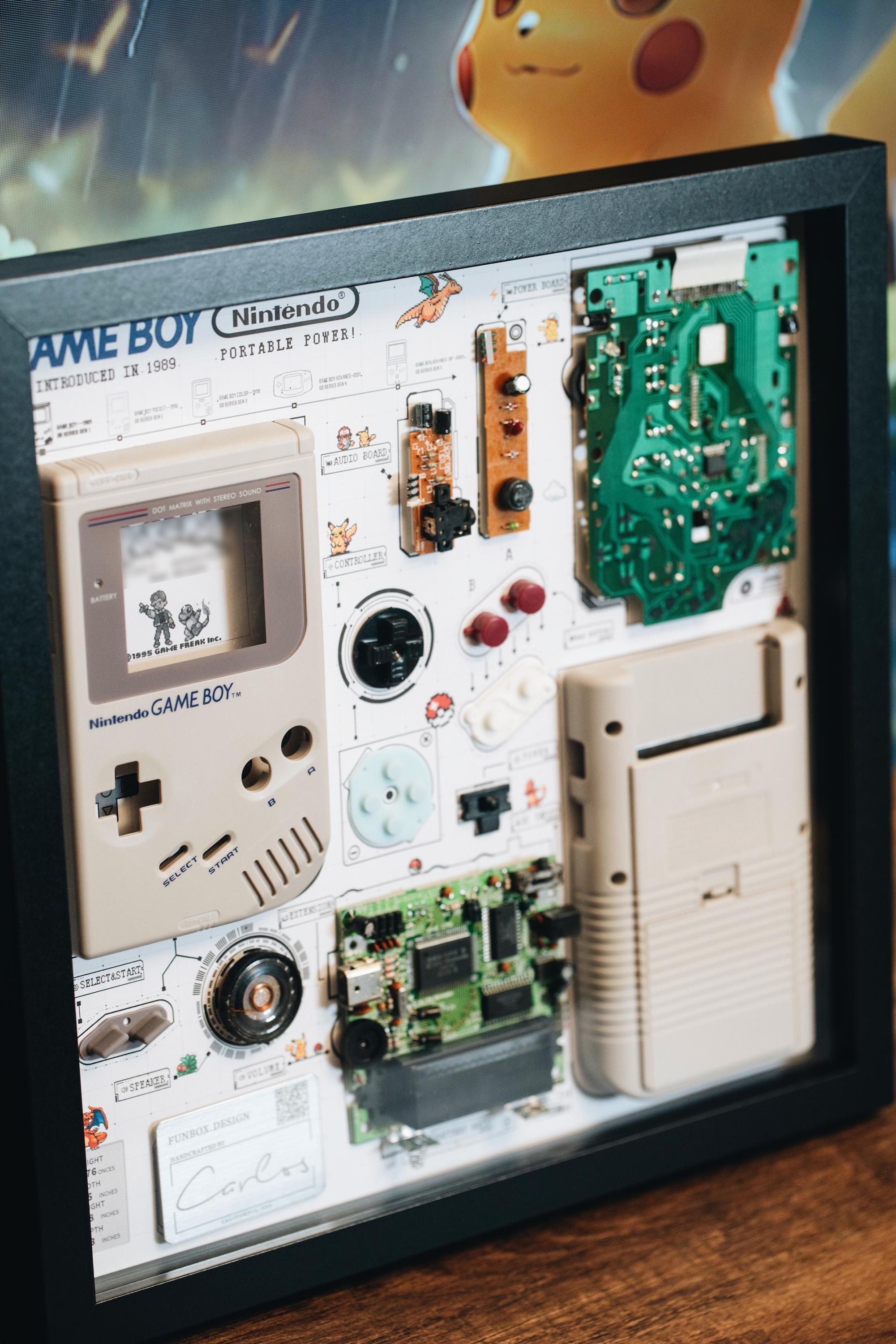 フレーム付きゲームボーイの分解、分解アート、ゲームボーイの分解