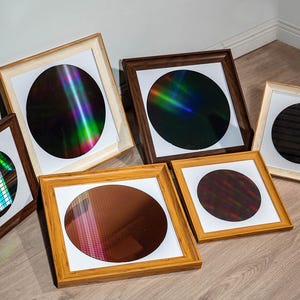 Silicon Wafer For Intel CPU & Computer Chips, Tech Art, Cool Home Wall Decor, Gift For Him, Tech Frame, Tech Gift, AMD Tech Silicon Valley,