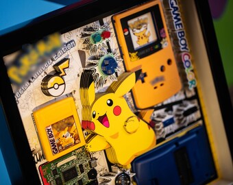 分解されたゲームボーイカラーのフレーム、分解されたゲームアート