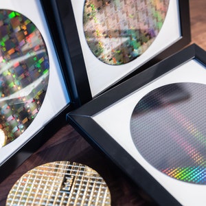 Silicon Wafer For Intel CPU & Computer Chips, Tech Art, Cool Home Wall Decor, Gift For Him, Tech Frame, Tech Gift, AMD Tech Silicon Valley, image 2