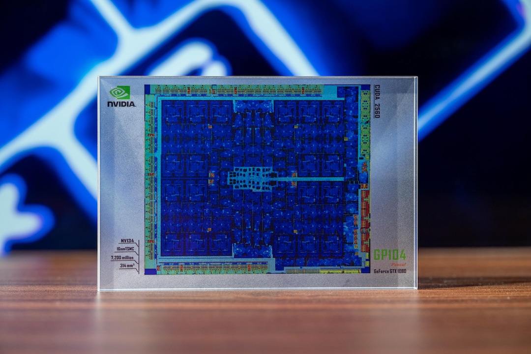NVIDIA GTX 1080 GPU Resin Art, Pascal Architecture Tech Decor