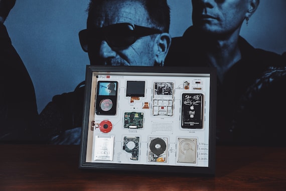 Disassembled Ipod U2 Art With Frame, Deconstructed Ipod U2, Framed