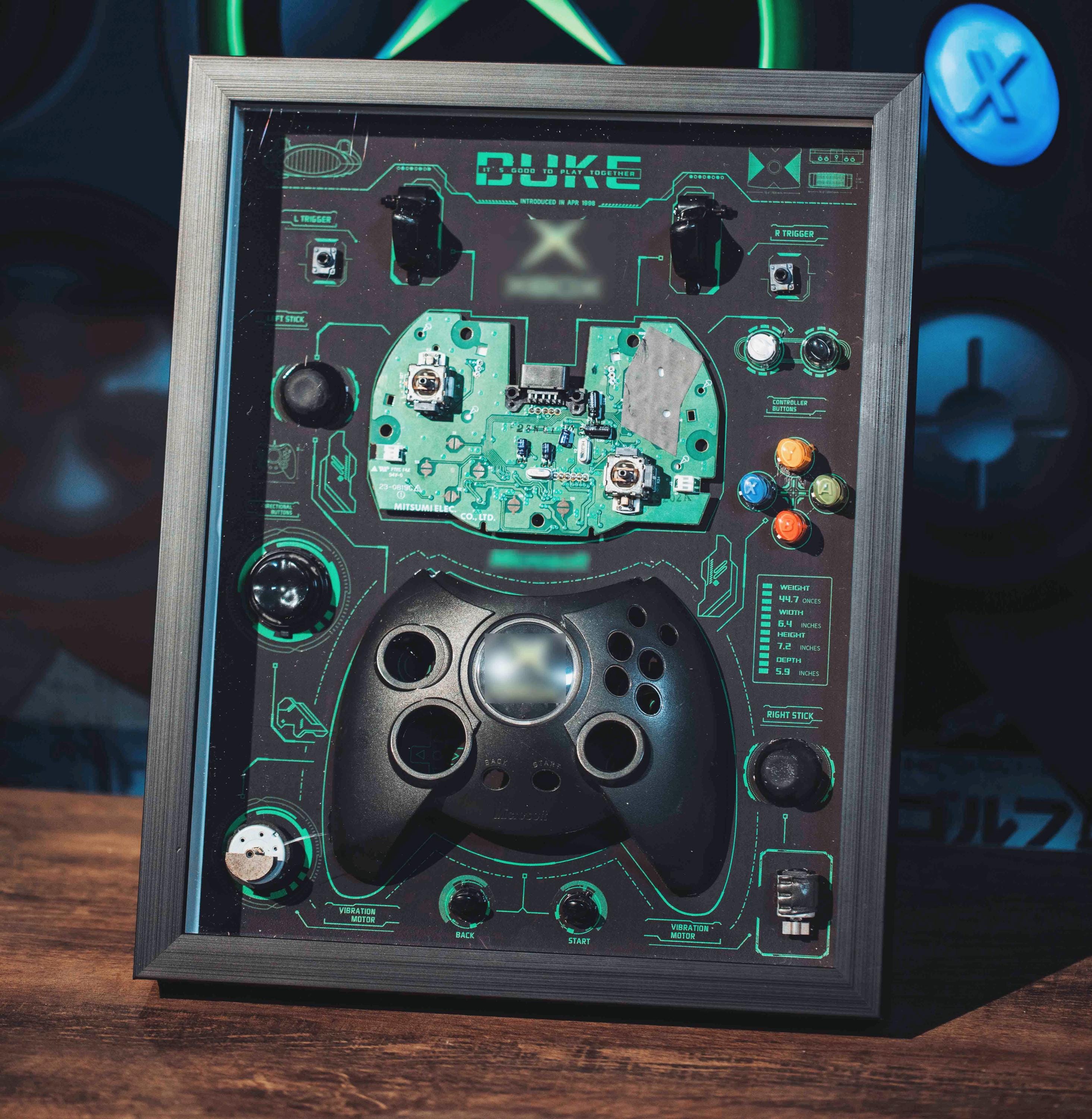 Teardown Gaming Controller Frame for Xbox Style Layout, Retro Game ...