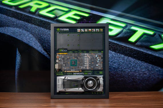 GTX 1080 Teardown Shadow Box, Nvidia GPU Art, Founder's Edition